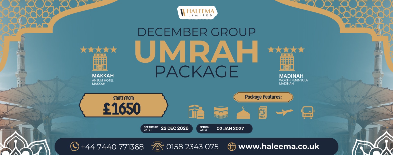 DEC GROUP UMRAH PACKAGE 5 STAR